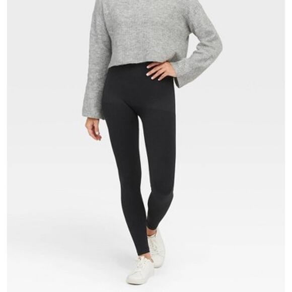 SPANX ASSETS Black High Waist Leggings Extra Large Compression Seamless‎ Ankle - Picture 1 of 5